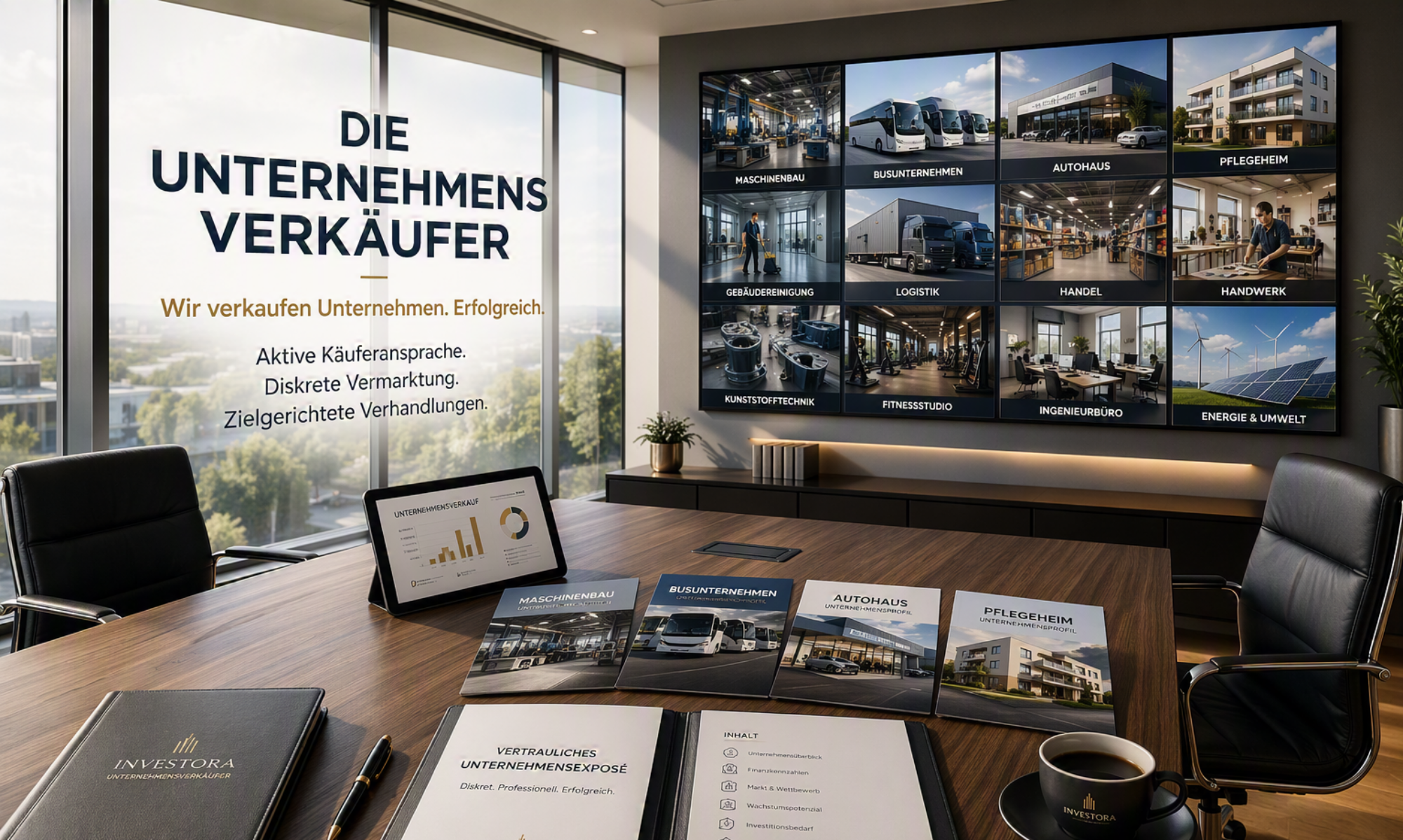 INVESTORA – Die Unternehmensverkäufer für den diskreten und erfolgreichen Firmenverkauf im Mittelstand.